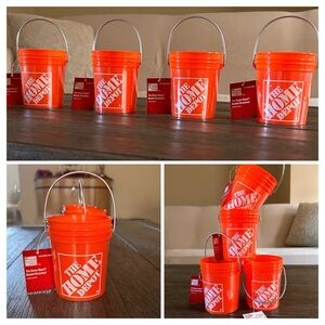 🆕 Home Depot Mini Bucket Ornaments Bundle ~ Gift Cards ~ Holiday ~ TikTok Viral